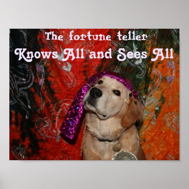 Golden Retriever Fortune Teller Poster (Framsidan)