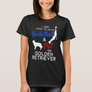 Golden Retriever Funny Basketball Hundägare Julaft T Shirt