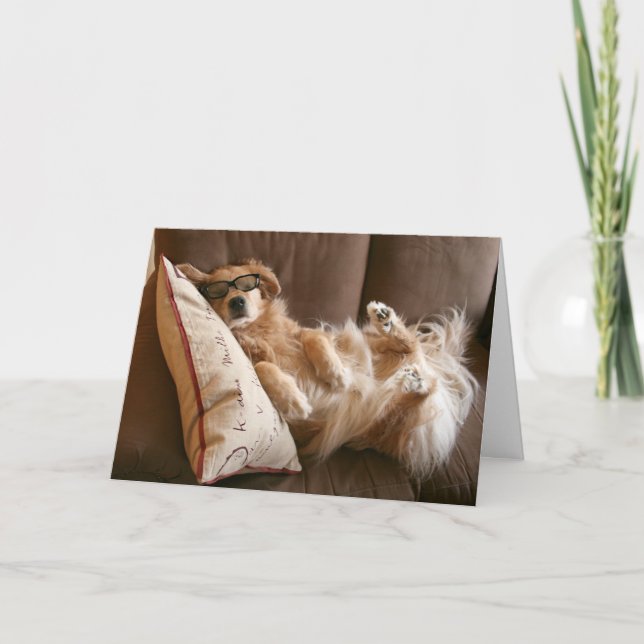 Golden Retriever Funny Fars dag Card Kort (Framsida)