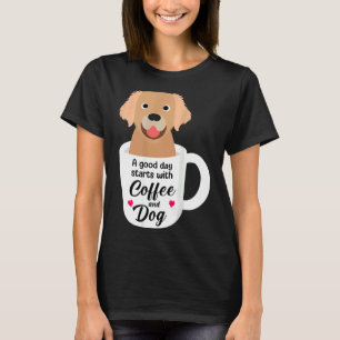 Golden Retriever Funny Humous Hund Coffee T Shirt