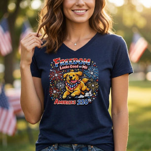 Golden Retriever fyrverkerier 250-årsjubileum T Shirt