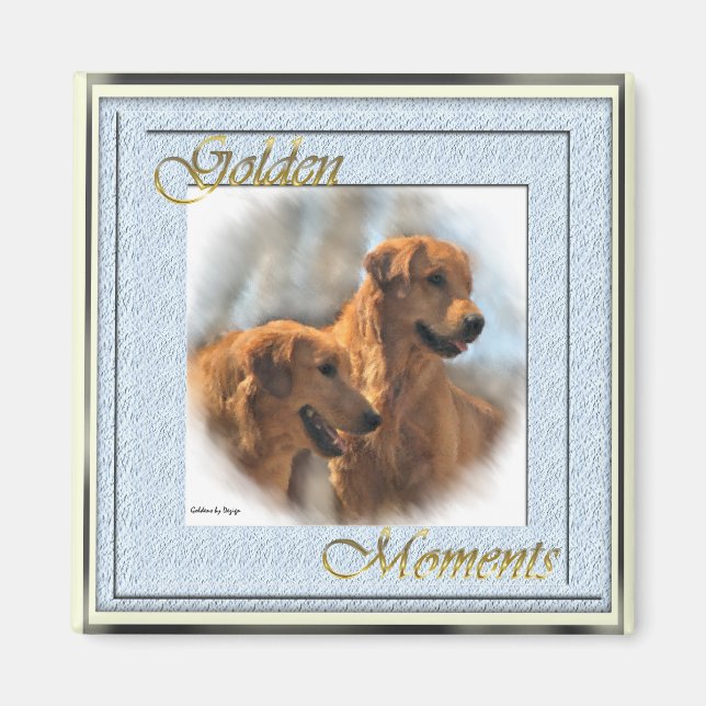 Golden Retriever-gåvor Magnet (Framsidan)
