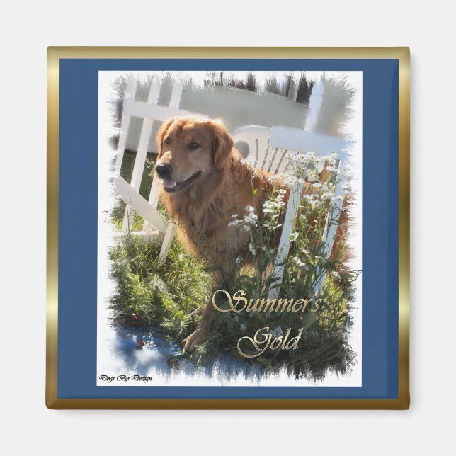 Golden Retriever-gåvor Magnet (Framsidan)