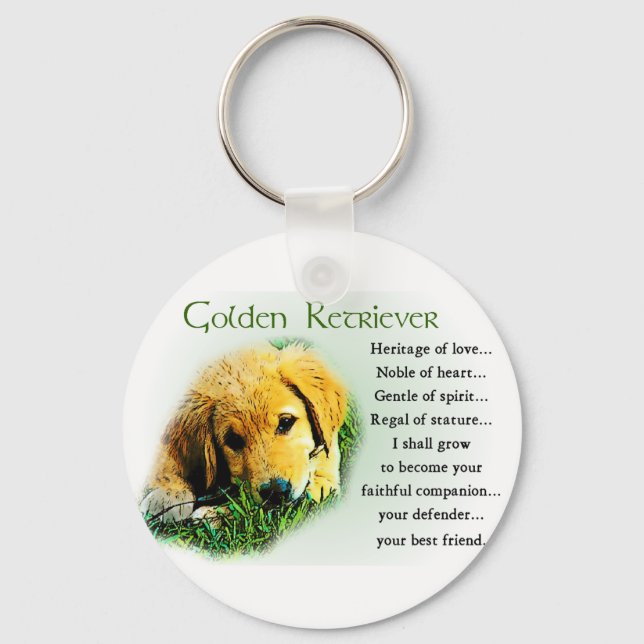 Golden Retriever-gåvor Nyckelring (Framsida)