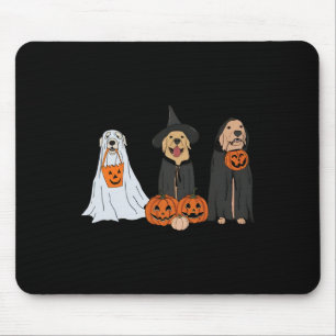 Golden Retriever Ghost Halloween Bus eller godis D Musmatta