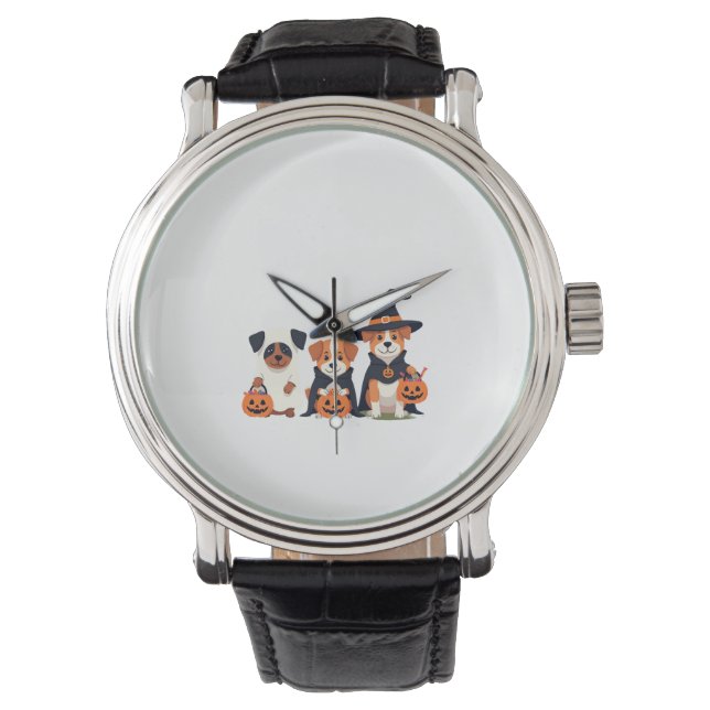 Golden Retriever Ghost Halloween Trick Or Treat Do Armbandsur (Framsida)