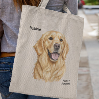Golden Retriever Gift for Golden Fläkt Tygkasse
