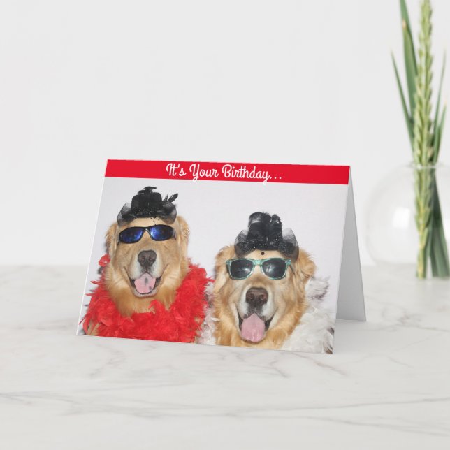 Golden Retriever gjorde upp födelsedag Kort (Framsida)