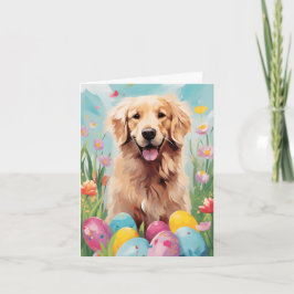 Golden Retriever Glad påsk Kort