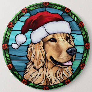 Golden Retriever Glas-i-mosaik Jul Knapp