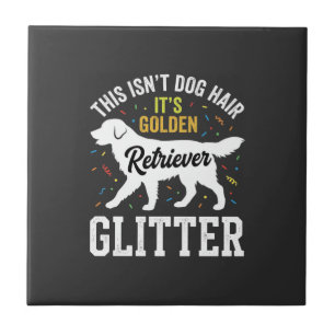 Golden Retriever Glitter Hund Hår Design Kakelplatta