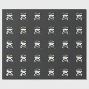Golden Retriever Glitter Hund Hår Design Presentpapper