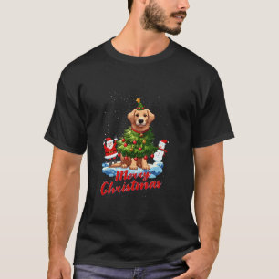 Golden Retriever God jul Träd Ljus Hund X T Shirt