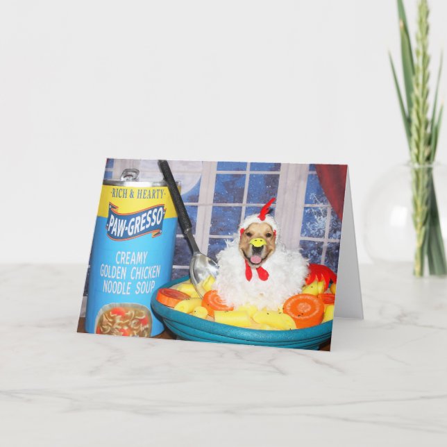 Golden Retriever Golden Chicken Soup Kort (Framsida)