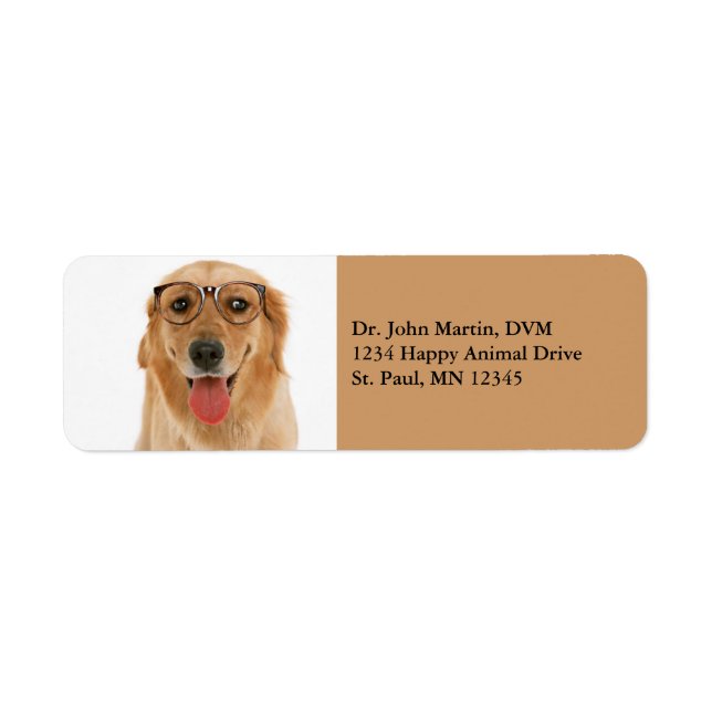 Golden Retriever Golden Lab-Adressetiketter Returadress Etikett (Framsidan)