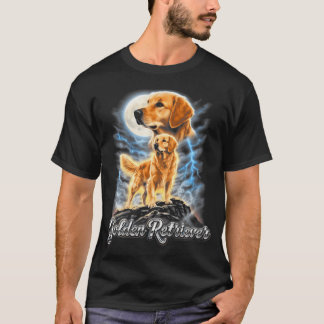 Golden Retriever - Golden Retriever Månbelyst T Shirt