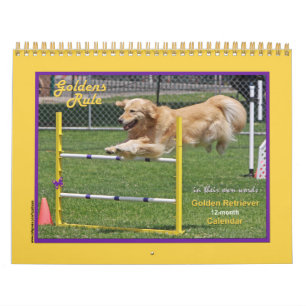 Golden Retriever "Goldens Rule" 12 månaders kalen Kalender
