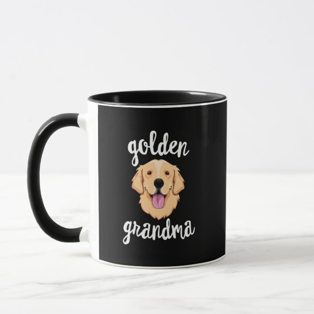 Golden Retriever Grandma Hund Puppy Älskare Mugg (Vänster)