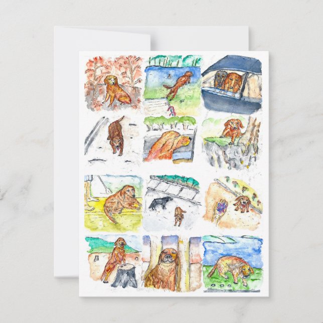 Golden Retriever Greeting Card Julkort (Framsida)