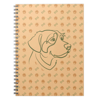 Golden Retriever Guldmönster Anteckningsbok