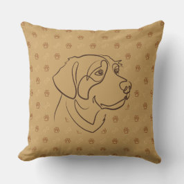 Golden Retriever Guldmönster Kudde