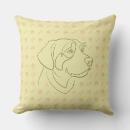 Golden Retriever Guldmönster Kudde