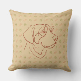 Golden Retriever Guldmönster Kudde