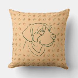 Golden Retriever Guldmönster Kudde