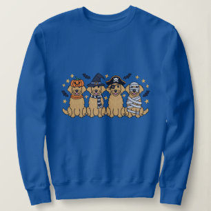 Golden Retriever Halloween Embroidery Four Cute T Shirt