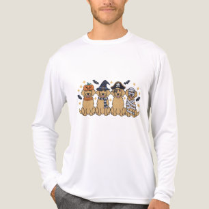 Golden Retriever Halloween Embroidery Four Cute T Shirt