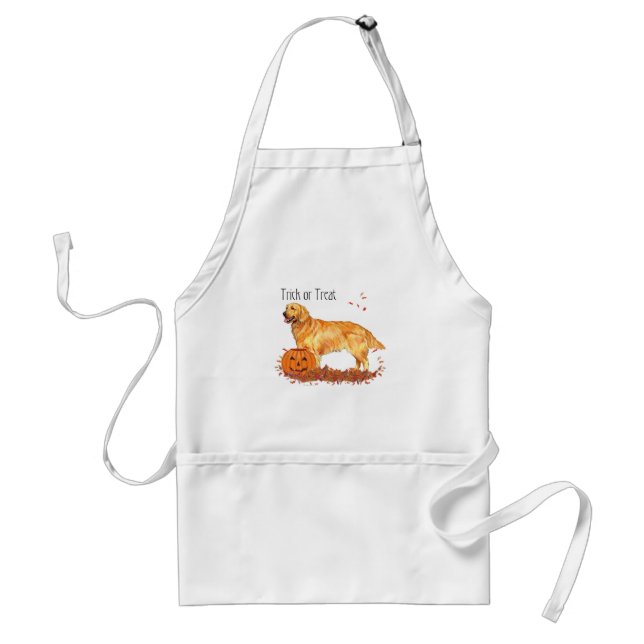 Golden Retriever Halloween Förkläde (Framsidan)