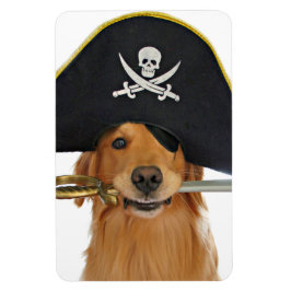 Golden Retriever Halloween Pirat Magnet