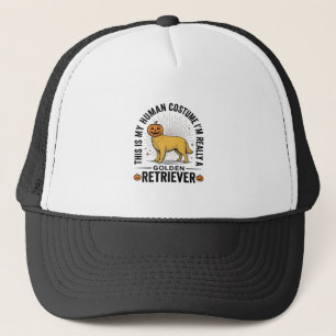 Golden Retriever Halloween Pumpa Kostym Design_ Keps