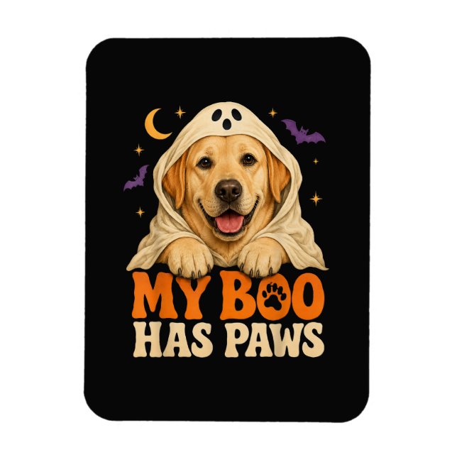 Golden Retriever Halloween Skumma Tassar Magnet (Vertikal)