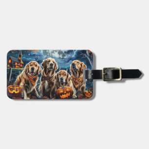 Golden Retriever Halloween Spooky Bagagebricka