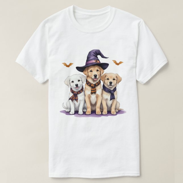 Golden Retriever Halloween Spooky Hund Halloween T Shirt (Design framsida)