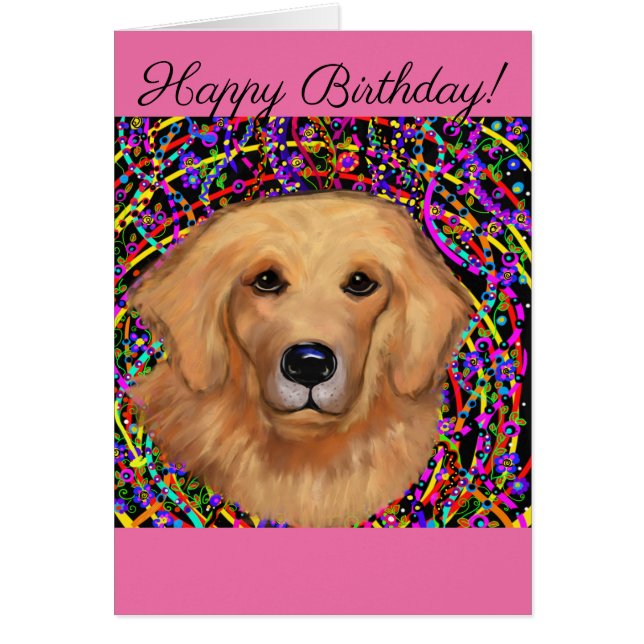 Golden Retriever Hälsningskort (Framsidan)