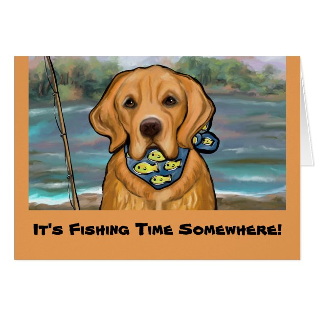 Golden Retriever Hälsningskort (Framsidan Horizontal)