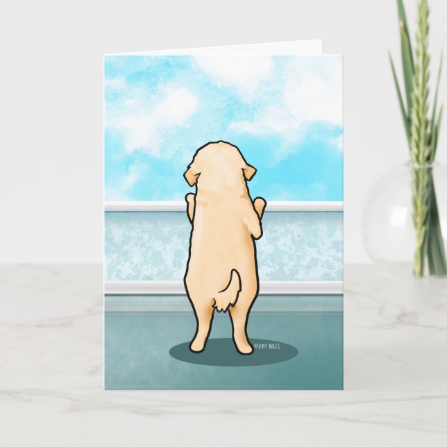 Golden Retriever-hälsningskort Helgkort (Framsida)