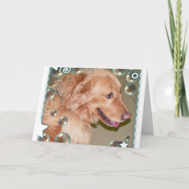 Golden Retriever-hälsningskort Kort (Framsida)