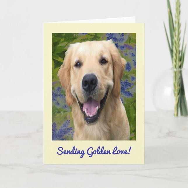Golden Retriever-hälsningskort Kort (Framsida)