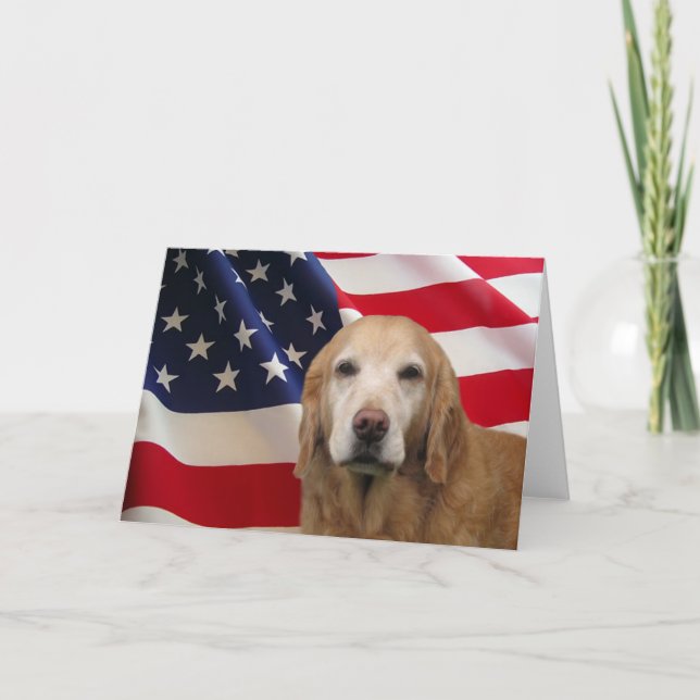 Golden Retriever-hälsningskort Kort (Framsida)