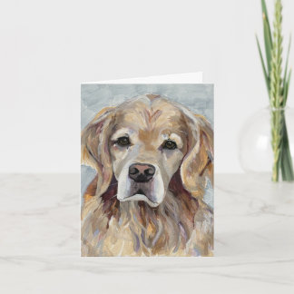 Golden Retriever Hand-Payed på Canvas Anteckningskort