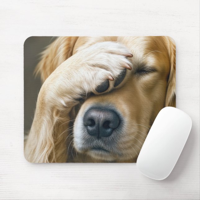 Golden Retriever Handflatan Ansikte Musmatta (Med mus)