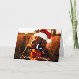 Golden Retriever har ett fasansfullt Helgdag-kort Helgkort