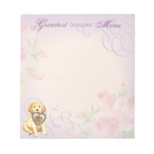 Golden Retriever Heart Mamma Anteckningsblock