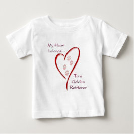 Golden Retriever Heart-Tillhör T-shirt