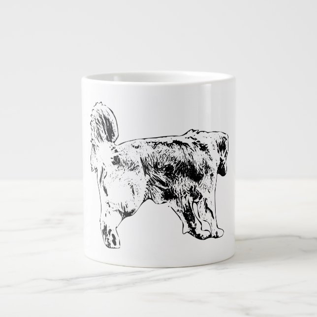 Golden Retriever Helgdag Brew Jumbo Mugg (Framsidan)