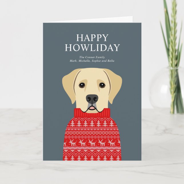 Golden Retriever-Helgdag Card Helgkort (Framsida)