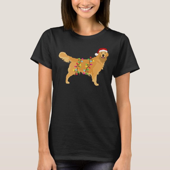 Golden Retriever Helgdag jul Light Golden Re T Shirt (Framsida)